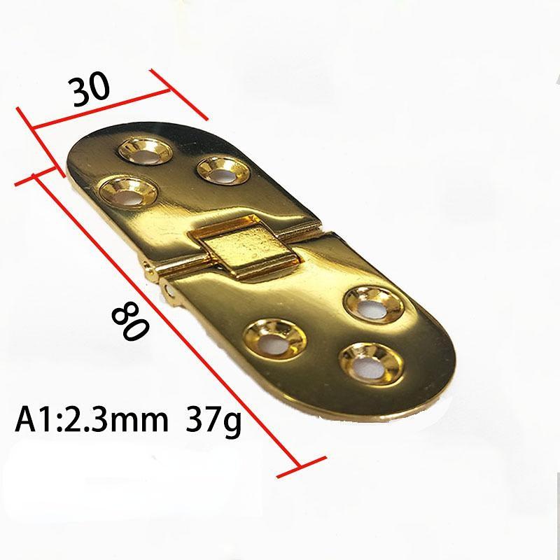 2 Stück Möbelbeschläge Klappscharniere Selbsttragende Klapptisch-Schranktürscharniere Unterputzscharniere für Küchenmöbel Thickness 2.3mm 2PC gold