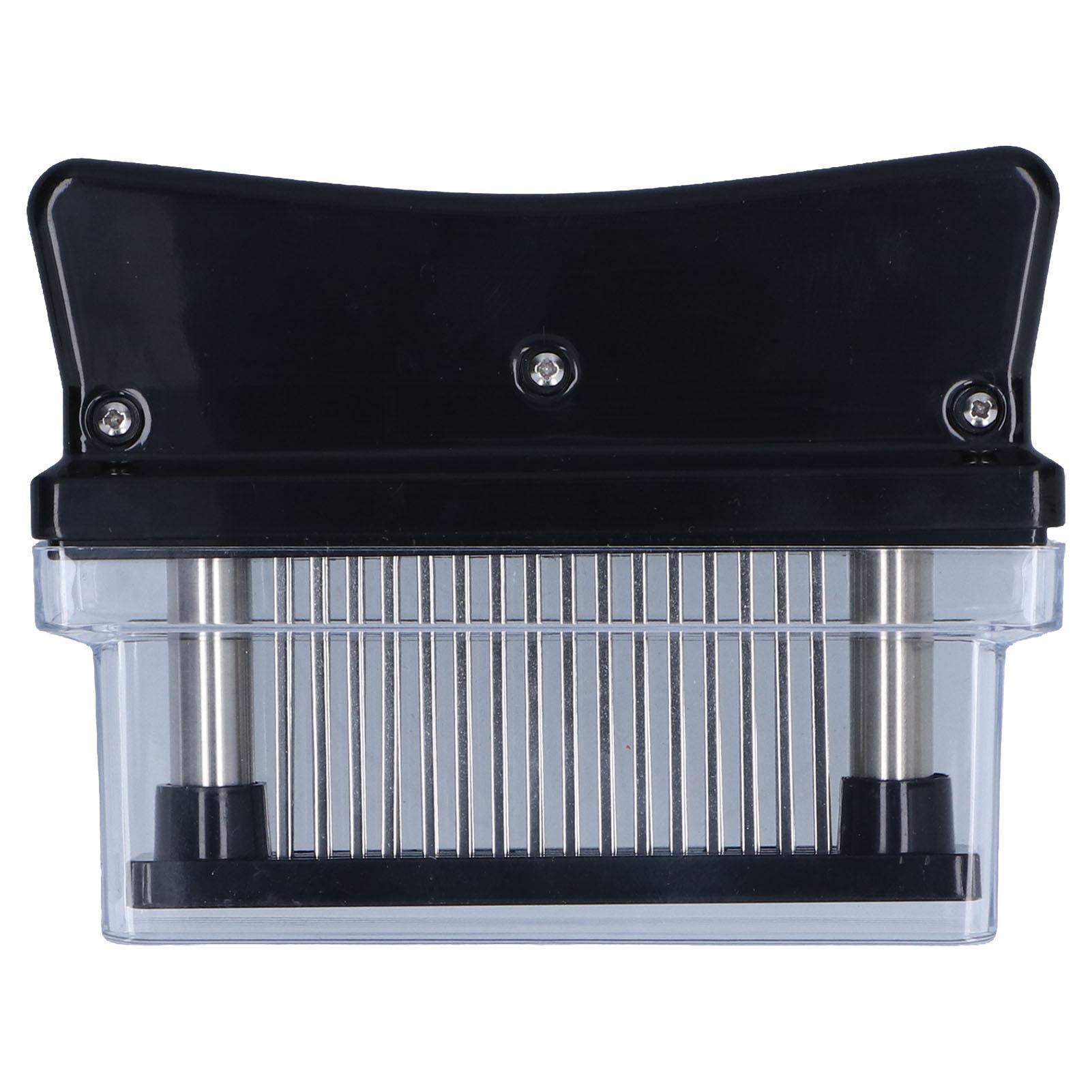 Fleischzartmacher Lebensmittelqualität 48 Edelstahl-Nadeln Fleischschneider Hammer für Steak Schweinekotelett L(for 6.5-9kg) schwarz