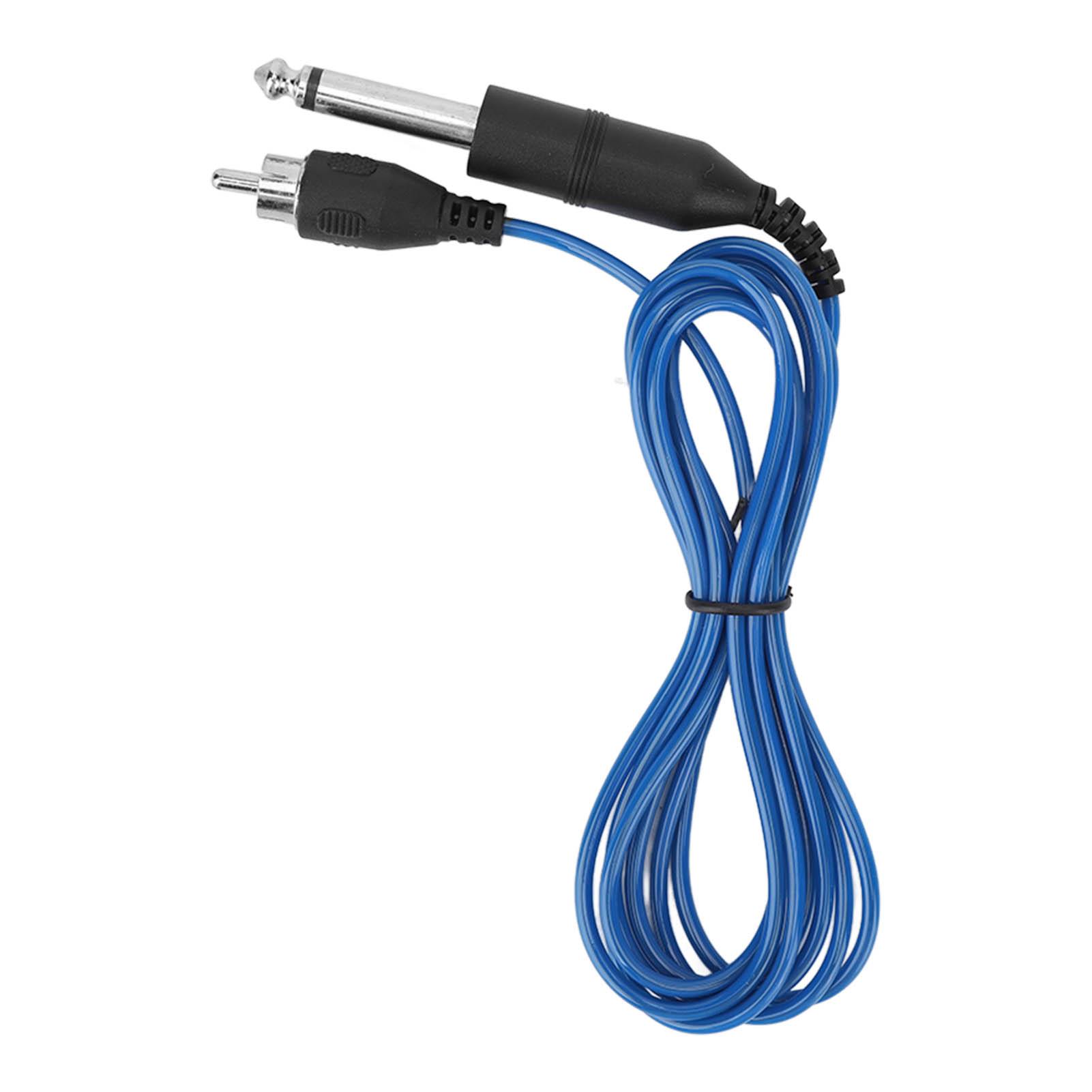 Tattoo Clip Cord Silikon Tattoo Clip Kabel Tattoo Maschine Stromkabel mit gerader RCA-Schnittstelle Kabel Blue