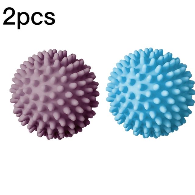 1/2/3 stücke Magische Wäsche Ball Wiederverwendbare PVC Feste Reinigung Ball Haushalts Reinigung Waschmaschine Kleidung Weichspüler Reinigung Werkzeuge 2PCS violett/blau
