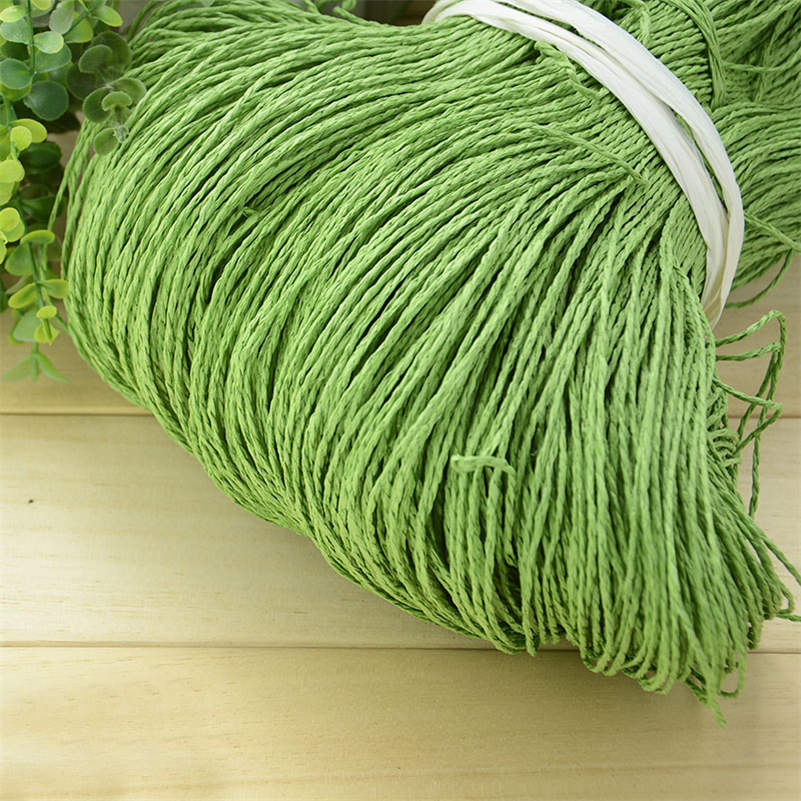 600 Meter 500g Natürliches Raffia Strohgarn Für Handstrick Häkeln Sommerhut Handtasche Kissen Körbe Strickmaterial DIY Bastelbedarf