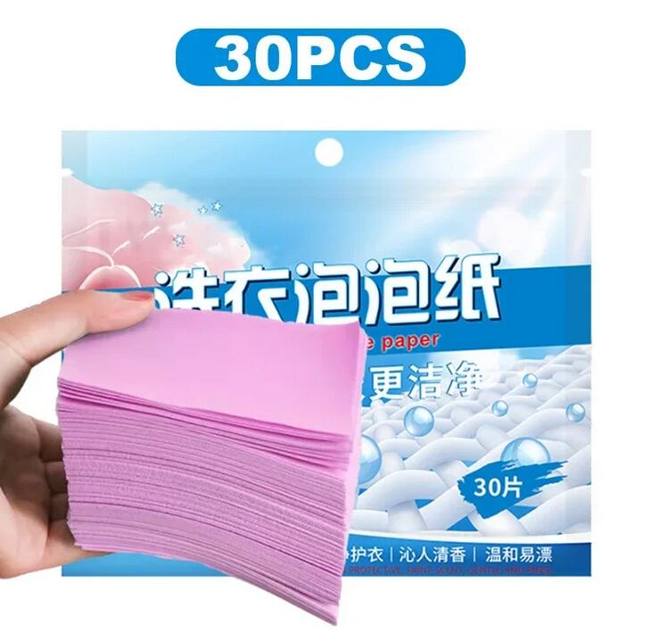 30 Stück/Beutel Waschpulver Nano Ultrakonzentrierte Waschseife Milde Waschpulvertabletten Reinigungsprodukte Waschmaschinenzubehör rosa