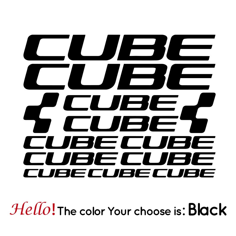CUBE Fahrradrahmen Aufkleber Fahrrad Decal Zubehör Cube Rennrad Körper Vinyl Aufkleber 34cm X 26cm schwarz