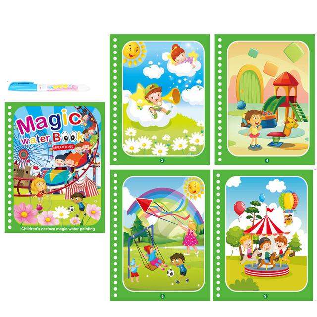 Montessori Spielzeug Wiederverwendbare Malbuch Magie Wasser Zeichnung Buch Malerei Zeichnung Spielzeug Sensorische Frühe Bildung Spielzeug für Kinder Happy Childhood