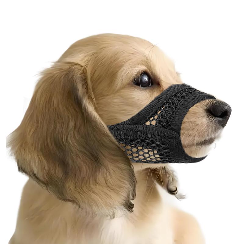 Netzmaulkorb für kurzschnäuzige und kleine bis mittelgroße Hunde, Beißschutz, Fokus auf brachyzephale Hunde wie Chihuahua, Pomeranian L schwarz