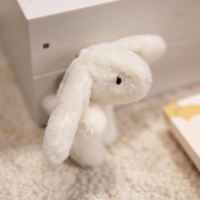 Tier Jellycat Plüsch Schlüsselanhänger Superweich PP Baumwolle Taschenanhänger Geschenk für Kinder White Rabbit