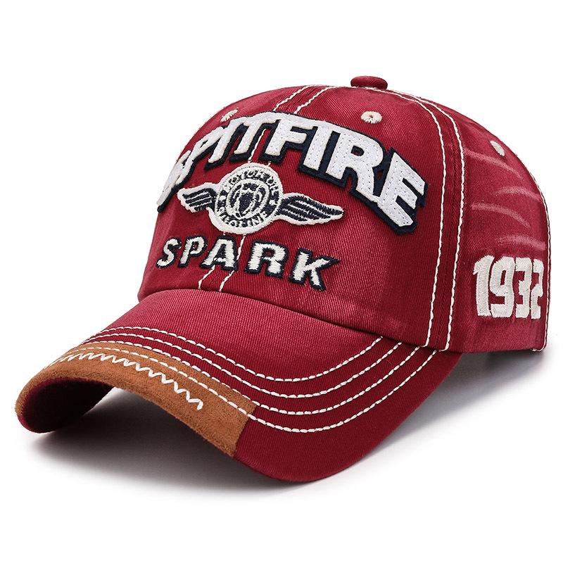 Herrenmode 1932 Buchstaben Stickerei Hut Snapback Caps Unisex Sonnenschutzhut Damen Verstellbare Hip Hop Baseballkappen Cowboyhut rot