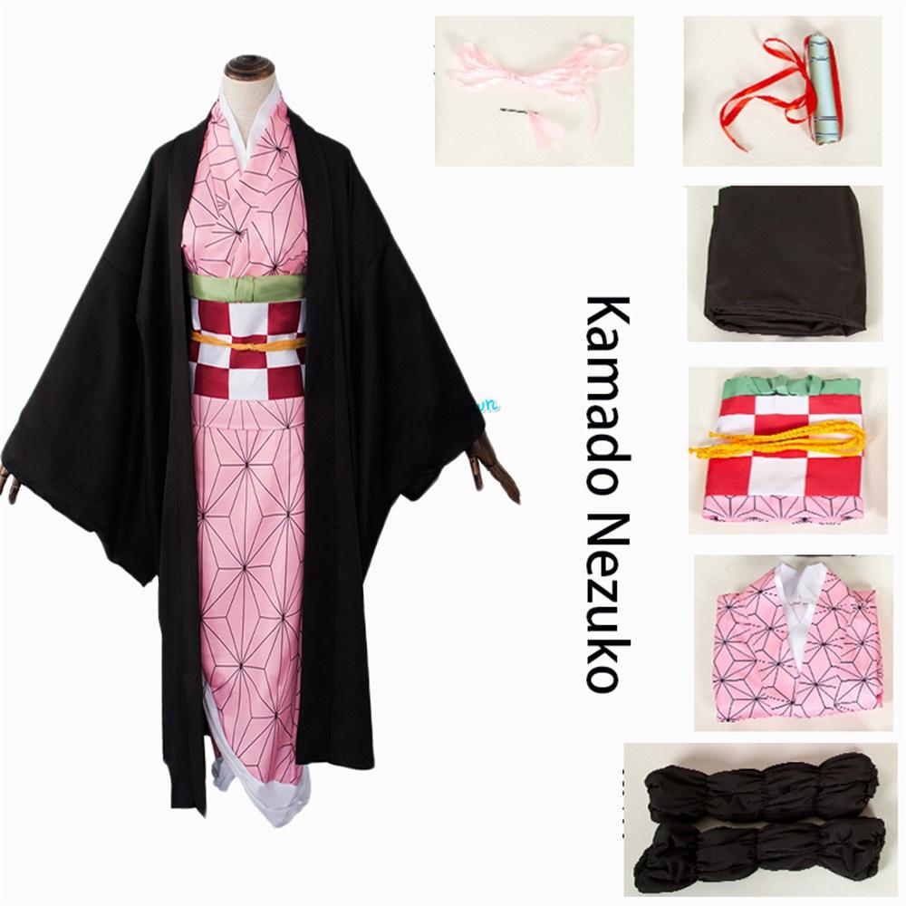 Anime-Dämonentöter: Kimetsu No Yaiba Zenitsu Giyu Tanjirou Kamado Nezuko Cosplay Frauen Kinder Männer Kimono Uniform Cosplay Kostüm 110