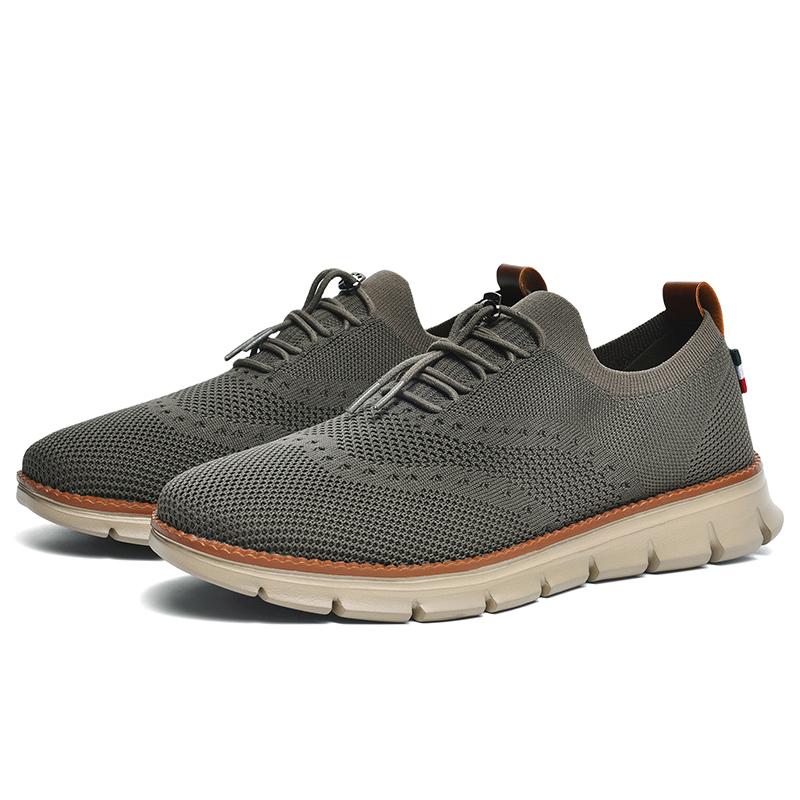 TUINANLE Herren Sneakers Plus Größe 40-50 Schuhe Casual Sneakers Atmungsaktive Mesh-Schuhe 42 grau