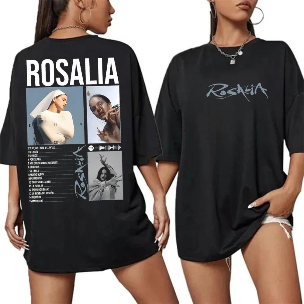 Rosalia Lux Tour 2026 T-Shirt Vintage Grafikdruck Baumwoll-T-Shirt Rosalia T-Shirt Retro Fan-Geschenk für Damen und Herren Mode-T-Shirt Tops XL