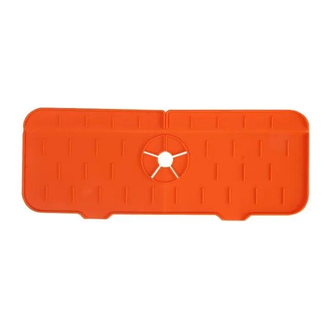 Wasserhahn Saugfähigen Pad Silikon Küche Waschbecken Spritzschutz Ablauf Pad Splash Fangen Pad Arbeitsplatte Schutz Küche Gadgets Für 37X13.5cm orange