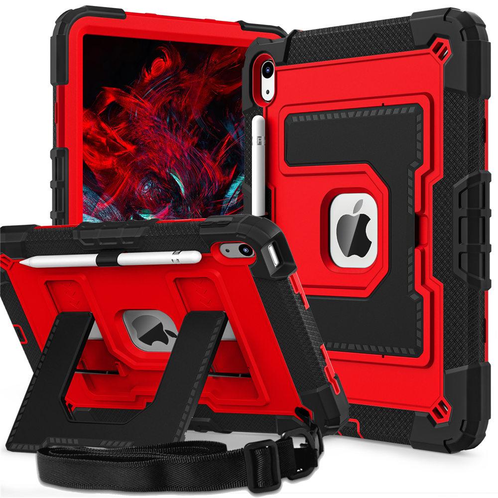 Tablet-Hülle für iPad A16 11. 2025 Schwerlastschutz Armor Ständerhülle für iPad 10. 10,9'' 2025 Stoßfeste Hülle mit Riemen iPad A16 2025