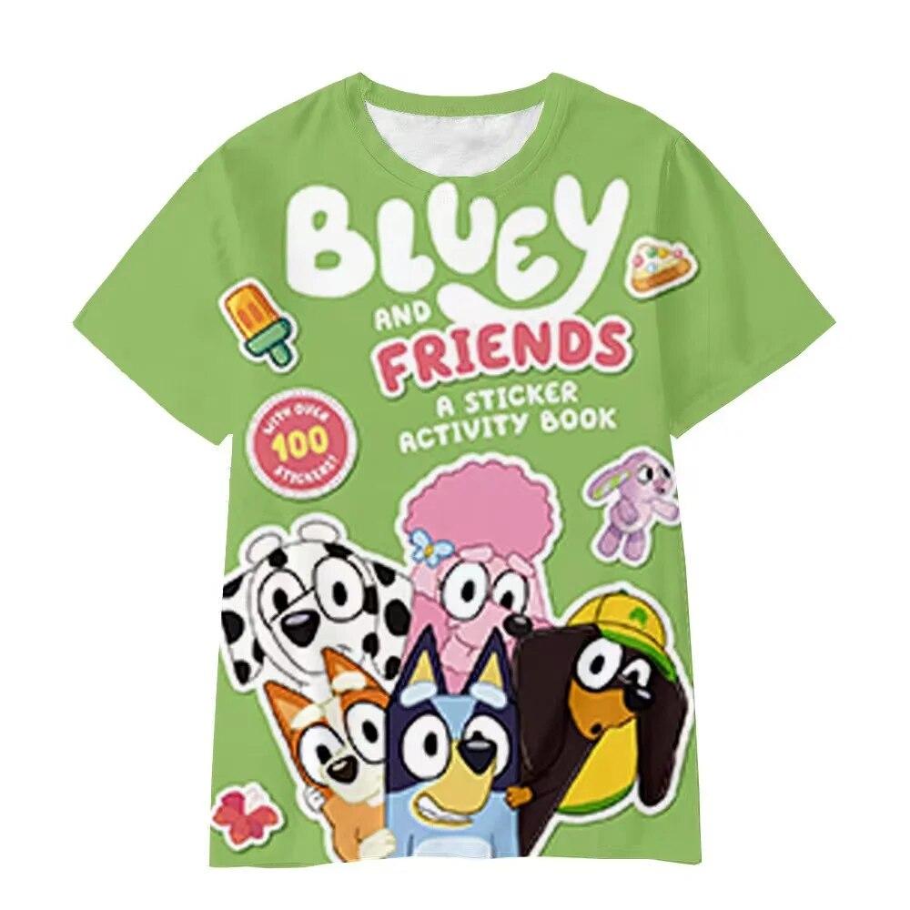 Cartoon-Hunde-T-Shirt, lustige Kleidung für Kinder, Tops für Teenager, Mädchen, Jungen, Kinder-T-Shirt, Geburtstag, niedliche Kleidung, 2023, T-Shirts für 2–8 Jahre 120