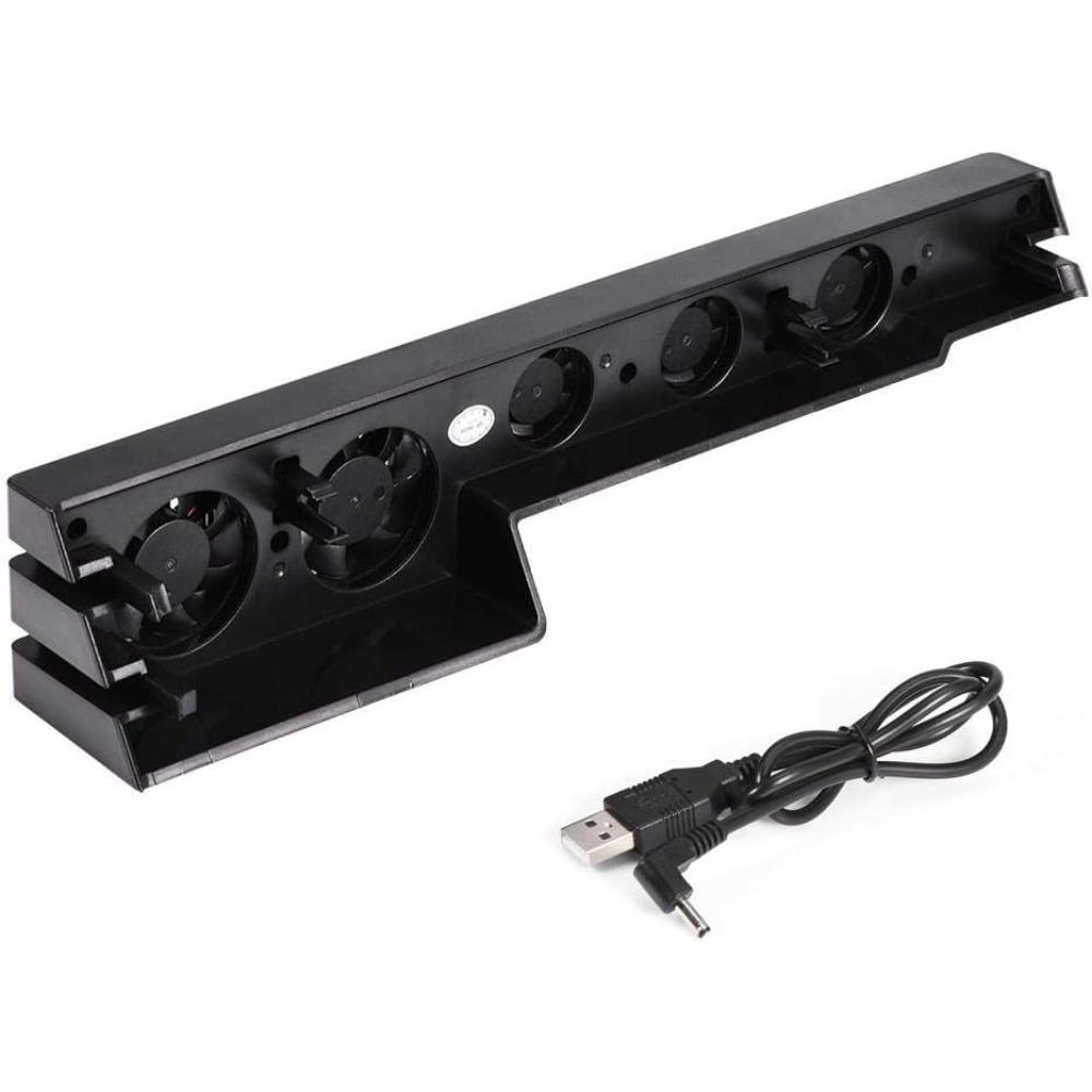 Lüfter für PS4 PRO, externer USB-Kühler mit 5 Lüftern, Turbo-Temperaturregelung, Lüfter für die Spielekonsole Sony Playstation4 Pro 29.3*5.3*5cm schwarz