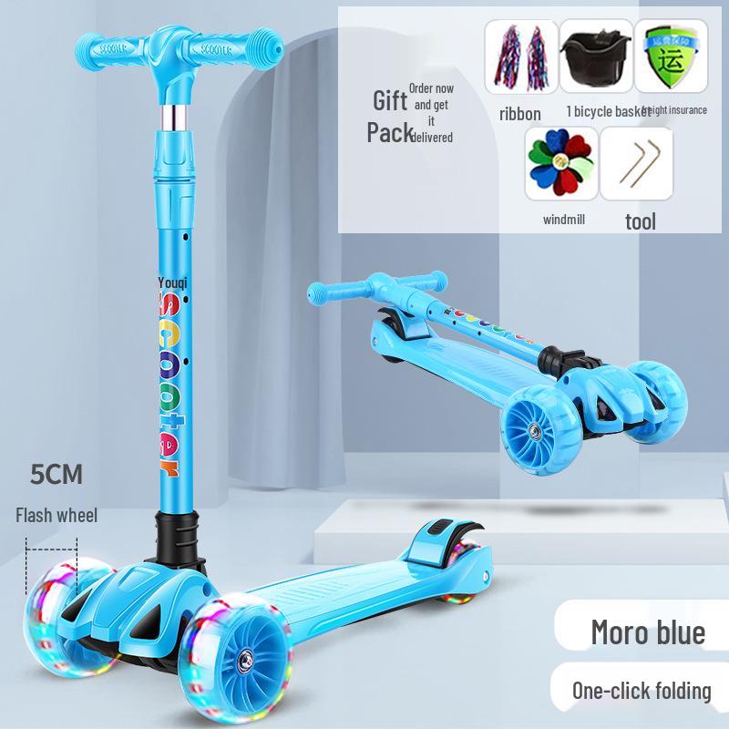 3-in-1 Blinkender Dreirad-Kinderroller & Gleiter