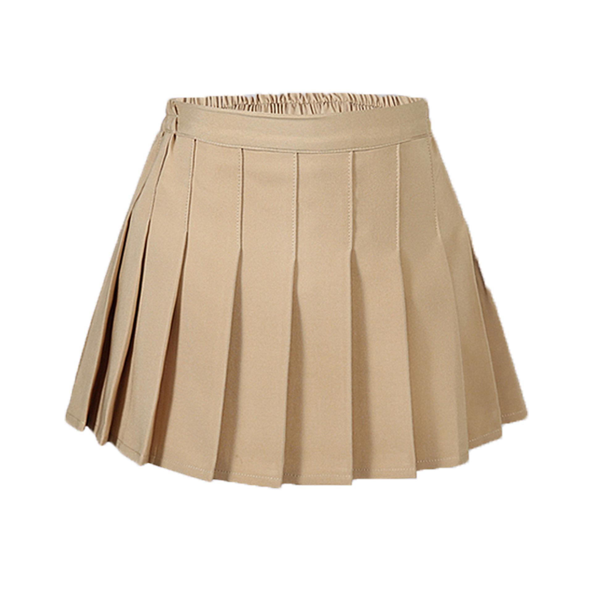 Kinder Kleidung Schule Mädchen Solide Rock Bodenbildung Prinzessin Faltenröcke Kinder Kurzen Rock Sommer Kind Kleidung 100 khaki