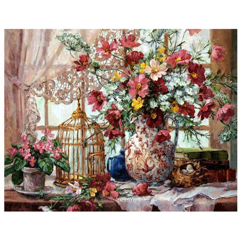 Diamant-Gemälde, Kreuzstich, schöne Blumen-Orchideen, ausgefallene abstrakte Diamant-Vollrund-Stickerei 20X30CM