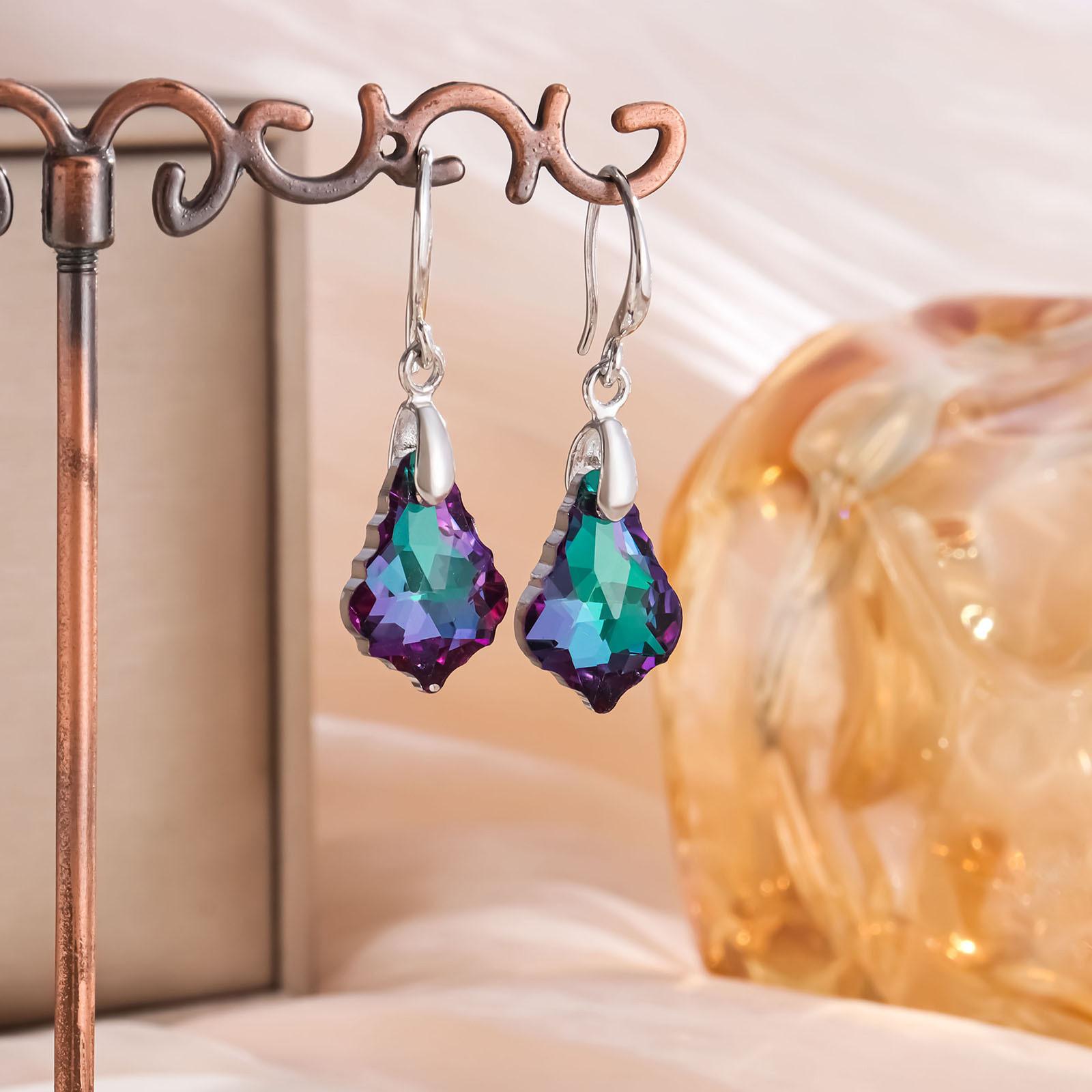 Fashion Imitation Kristall Schmuck Barock Maple Leaf Ohrringe Ohrringe Ohrringe Schmuck One Size