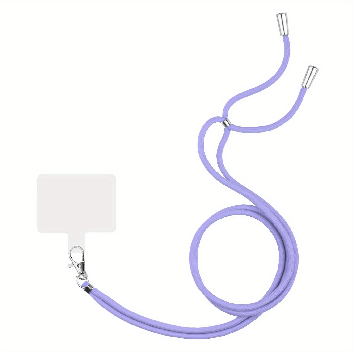 Universal verstellbares Telefon-Lanyard-Gurt Handy-Hängeseil-Umhängebänder Anti-Lost-Lanyards Handy-Zubehör violett