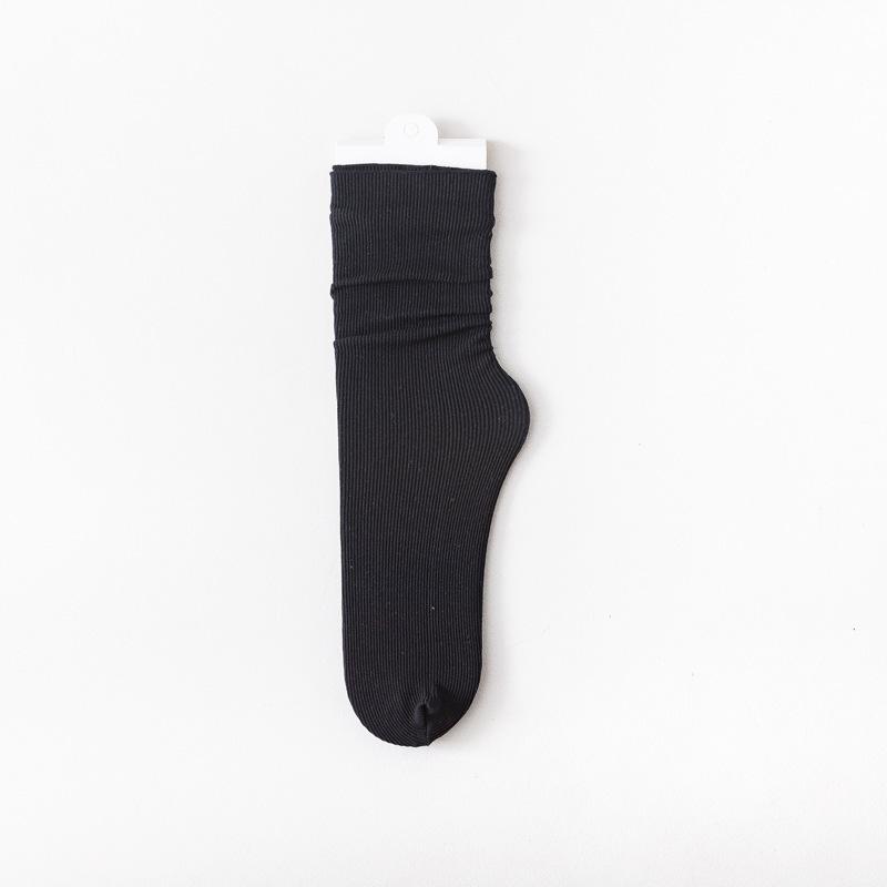 Frauen Damen Eis Seide Socken Sommer Ultra Dünne Kühle Socken Süßigkeiten Süße Atmungsaktive Socken Calcetines De Mujer Femmes Chaussettes schwarz