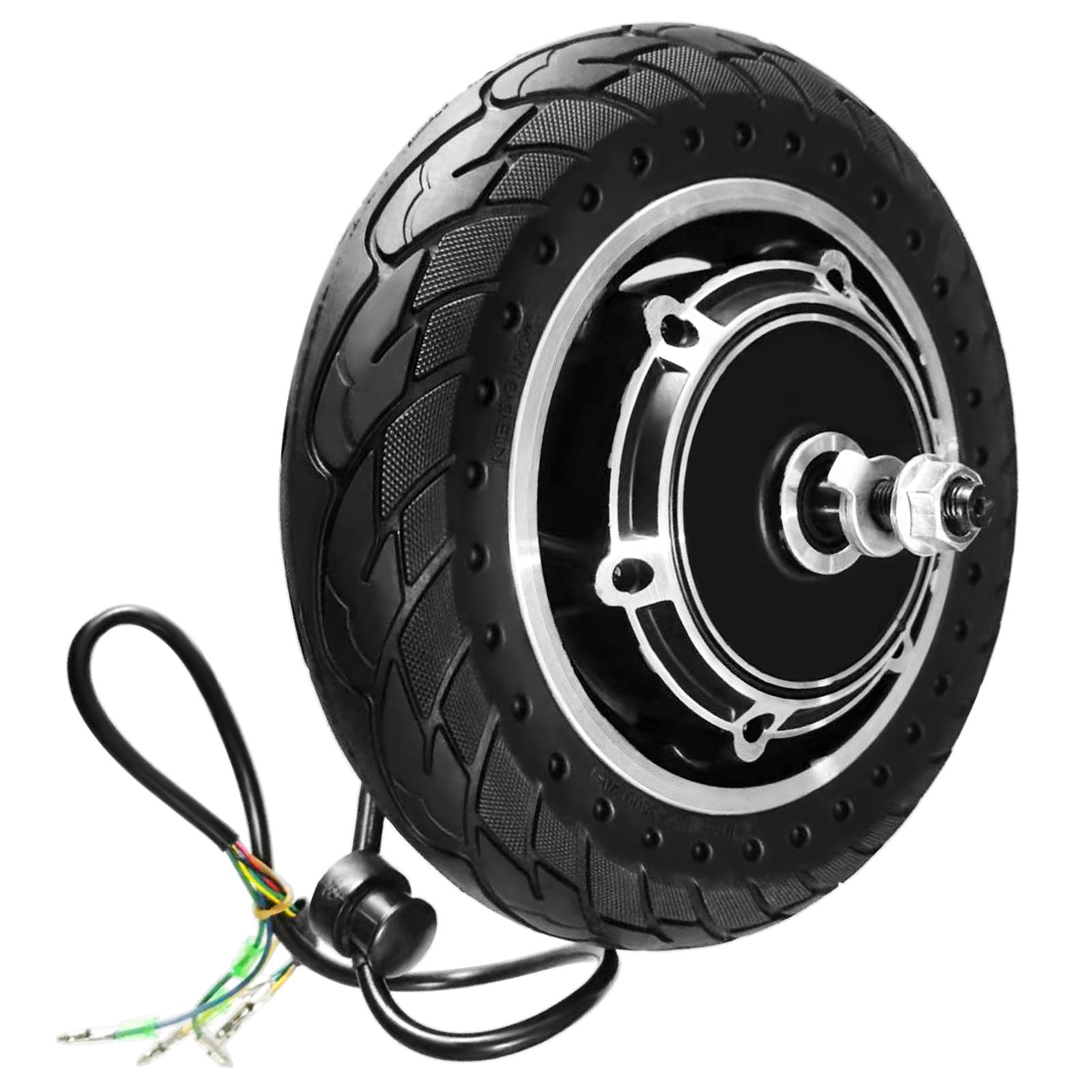 10'' Elektro-Scooter-Vorderreifen mit Nabenmotor, solides Elektro-Scooter-Rad, 48 V, 500 W, bürstenlos schwarz