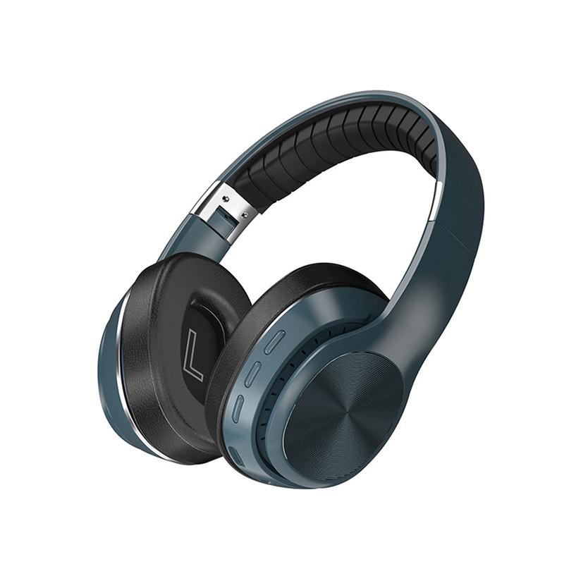 8D Hifi Kopfhörer Bluetooth Kopfhörer Over Ear Stereo Wireless Headset Weiche Leder Ohrenschützer Integriertes Mikrofon Für PC/Handys/TV blau