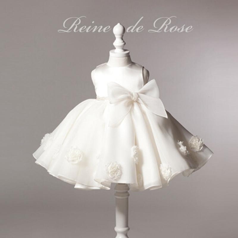 Baby Hochzeitskleid Mädchen Blumenmädchen Pengpeng Prinzessin Hochzeitskleid 120cm weiß