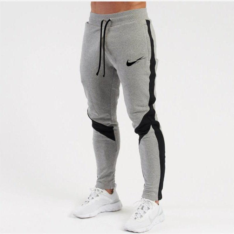 Hellgrau 2025 Neue Herren Herbst und Winter Freizeithosen Sporthosen Herrenhosen Jogginghosen Lange Hosen L silber