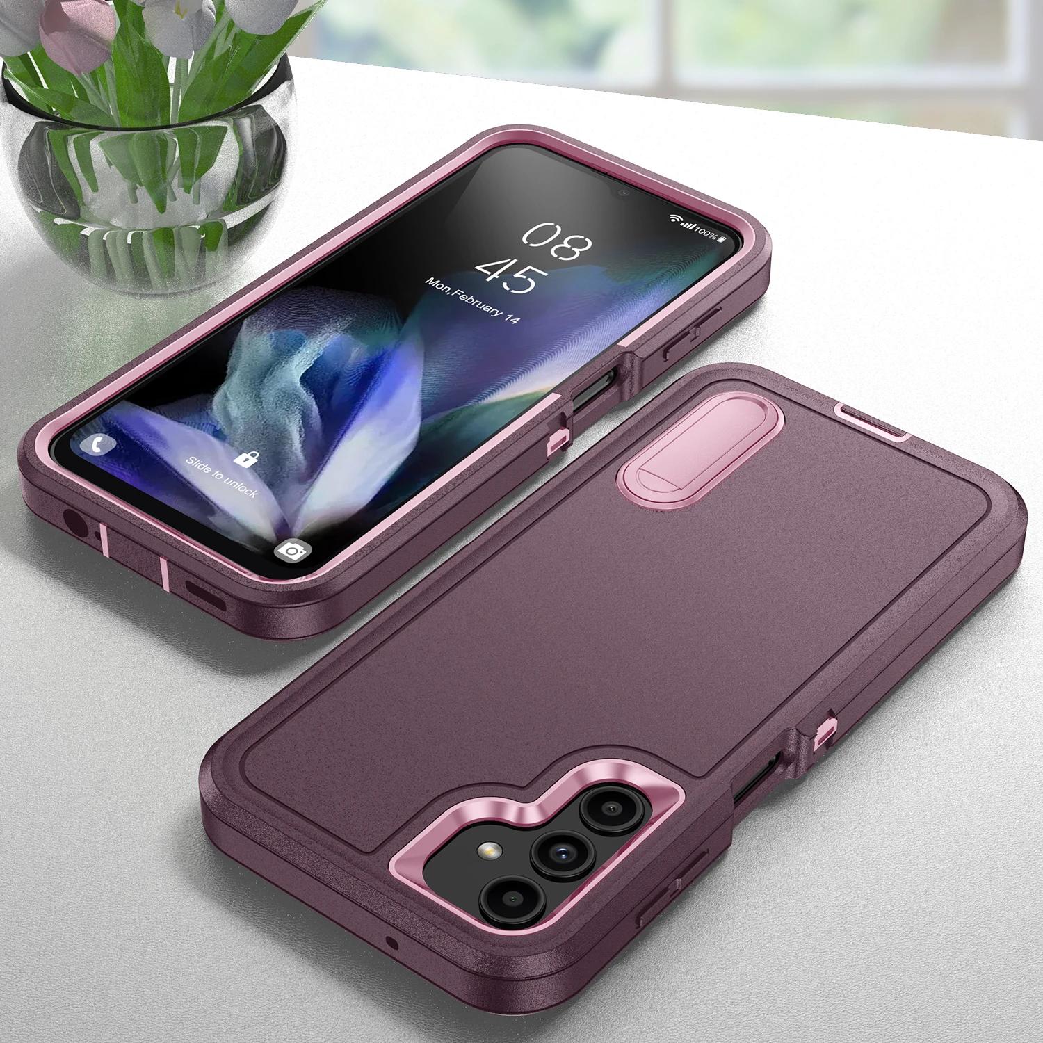 Stoßfeste, robuste Hüllen für Samsung Galaxy A17 A54 5G A56 A36 A16 A15 A14 A53 A13 S23 FE S24 S25 Ultra edge S22 Plus Tasche for Galaxy A53 5G violett