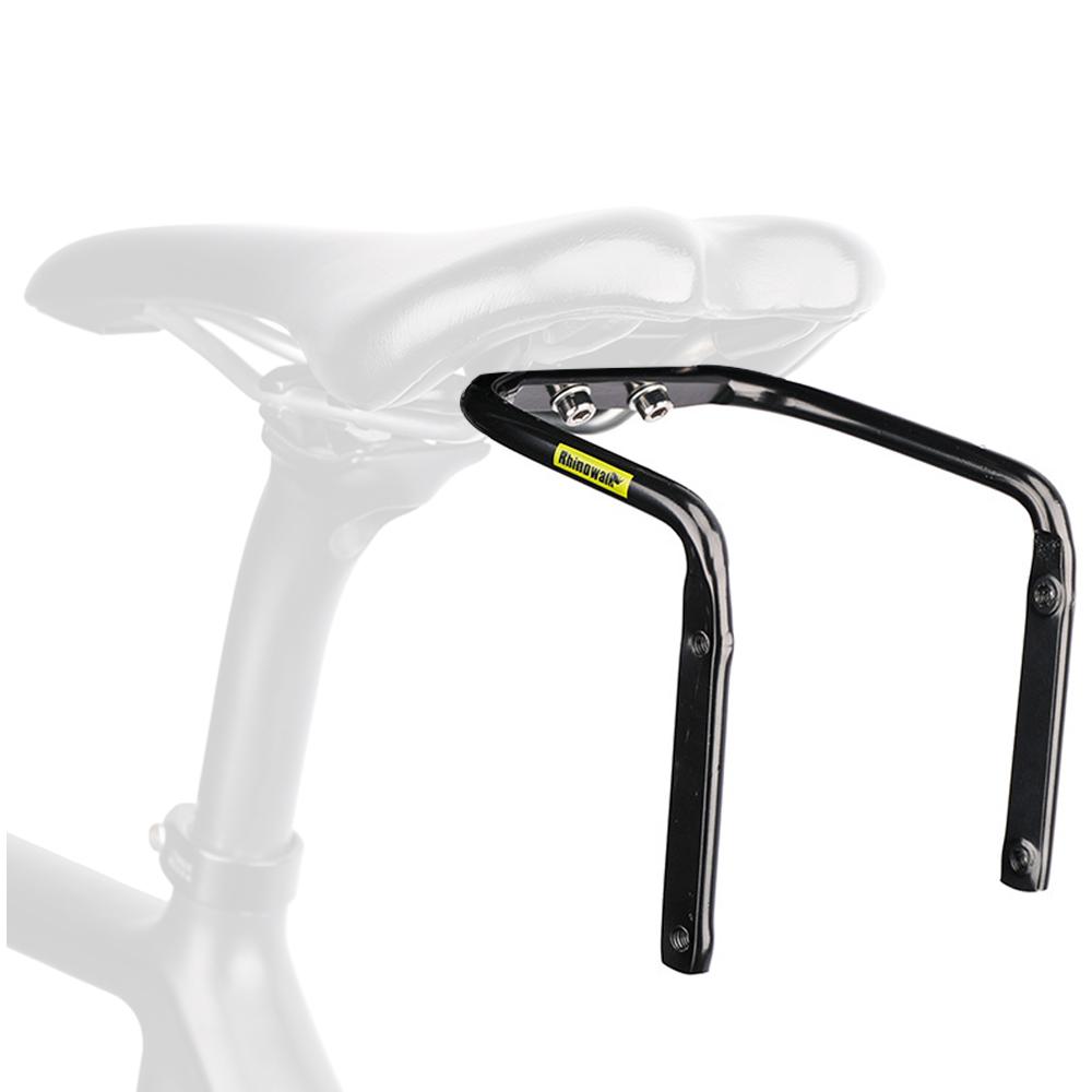 Rhinowalk Fahrrad-Satteltaschen-Stabilisator-Halterung, Fahrrad-Hecktaschen-Halterung, hinterer Gepäckträger, Anti-Sway mit Flasche schwarz