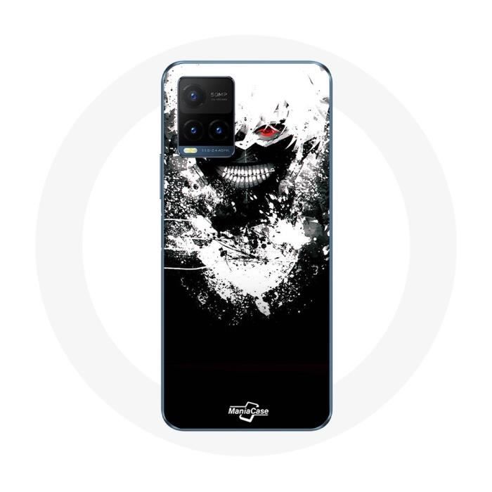 Coque maniacase pour Vivo Y21s 2021 / Y21 2021 Anime Tokyo Ghoul d'horreur pure Ken Kaneki schwarz