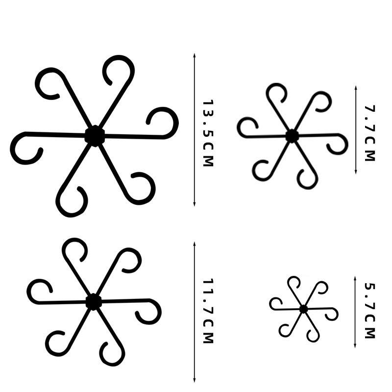 4 STK Wiederverwendbarer Pflanzenstamm Klapprahmen Gartengeräte Kein Pfahl Spalier Pflanzenstamm Unterstützung Unterstützung Zweige Stamm Organizer schwarz