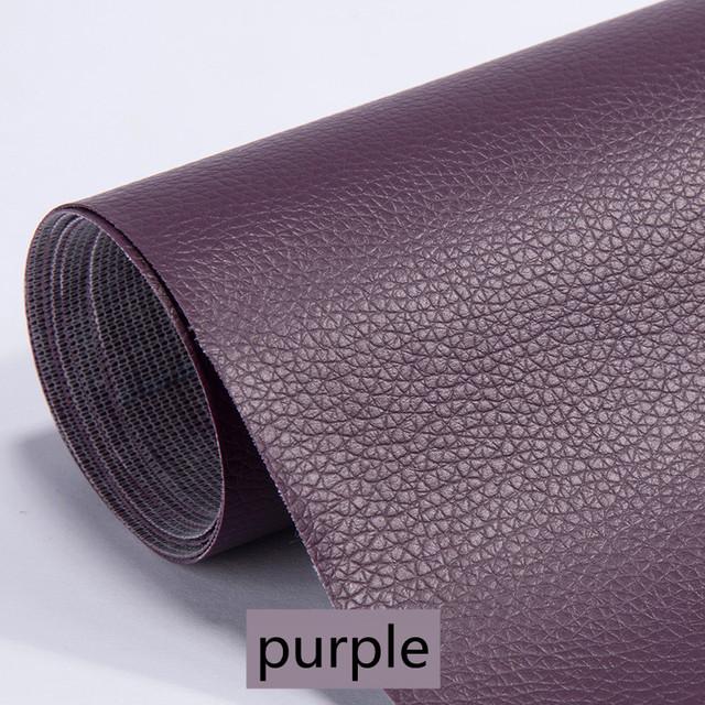Reparaturflicken, selbstklebend, Leder, PU-Leder, Stoffaufkleber für Leder, Kleidung, Sofa, Autositze, Möbel, Taschen, Reparatur, klebrig 25x60cm violett