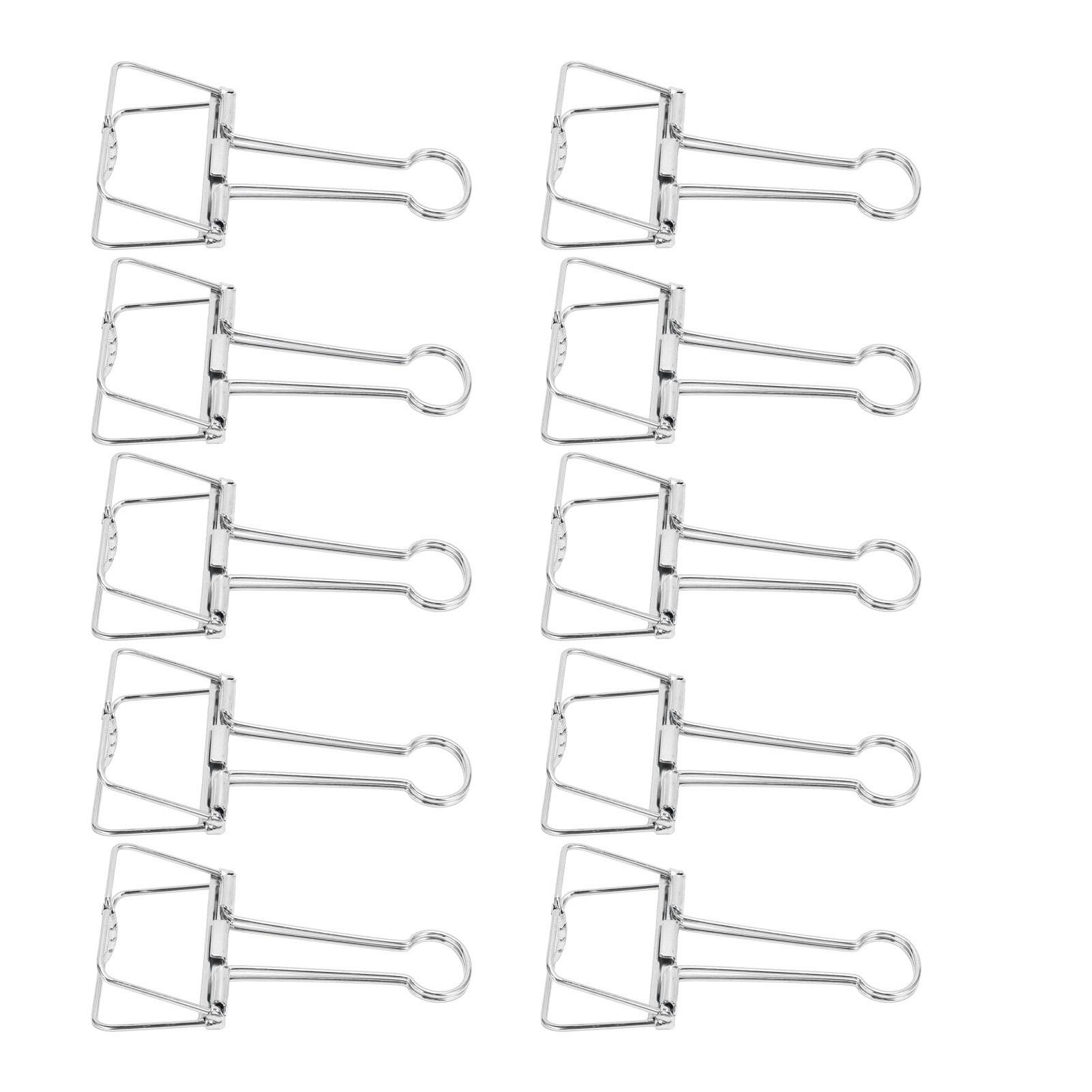 51mm 30 Stück Büroklammern Starke Klemmkraft Metall Hohlschwanzklemmen Mini Büroklammern Papier silber
