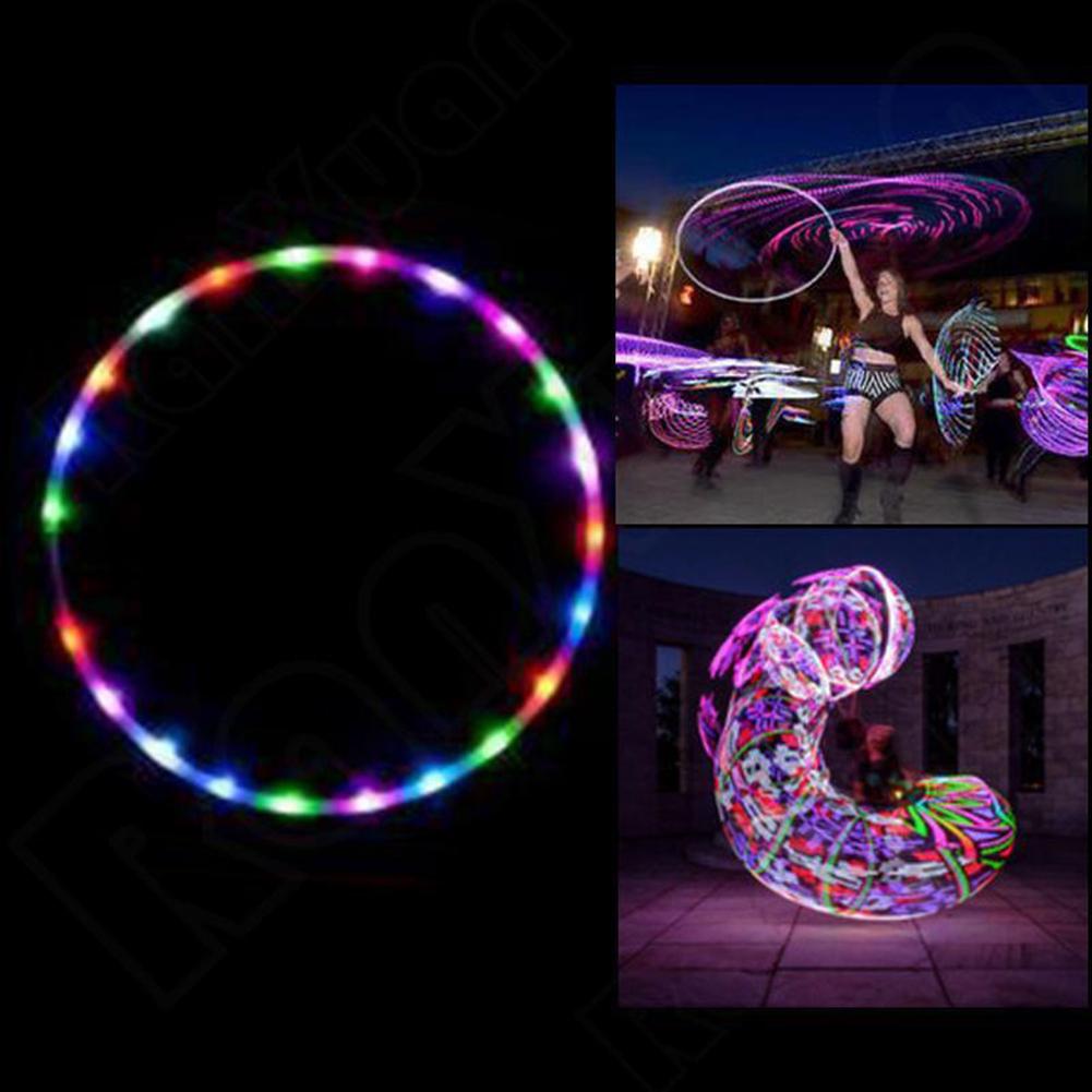 90CM Hula Hoop Sport Buntes blinkendes Fitnessgerät zum Abnehmen
