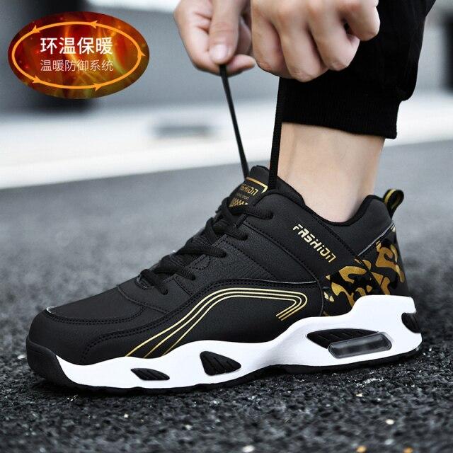Herren Lederschuhe Sneaker Trend Freizeitschuh Winter Atmungsaktiv Freizeit Herren Sneaker Rutschfestes Schuhwerk Herren Warme Schuhe 44 white
