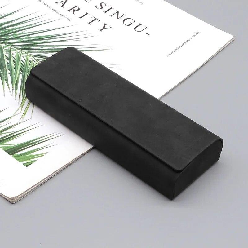 Hartschalen-Brillenetui für Herren und Damen, Brillenetui aus PU-Leder, tragbar, Anti-Extrusions-Sonnenbrillen-Aufbewahrungsbox, faltbare Brillentasche