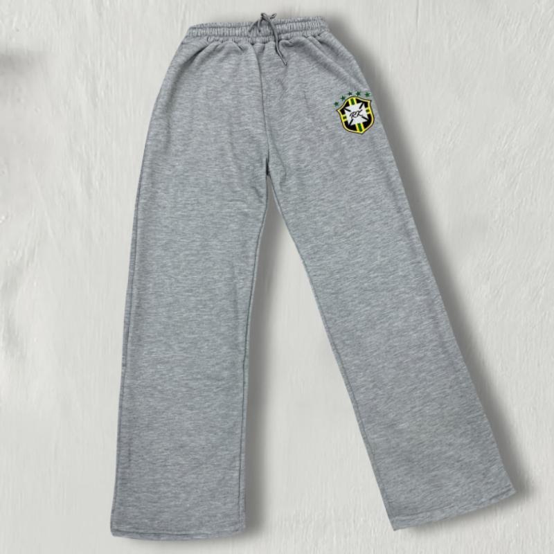 Europäische und amerikanische Street Y2K personalisierte Stickerei Retro-Trend Jogginghose M graue