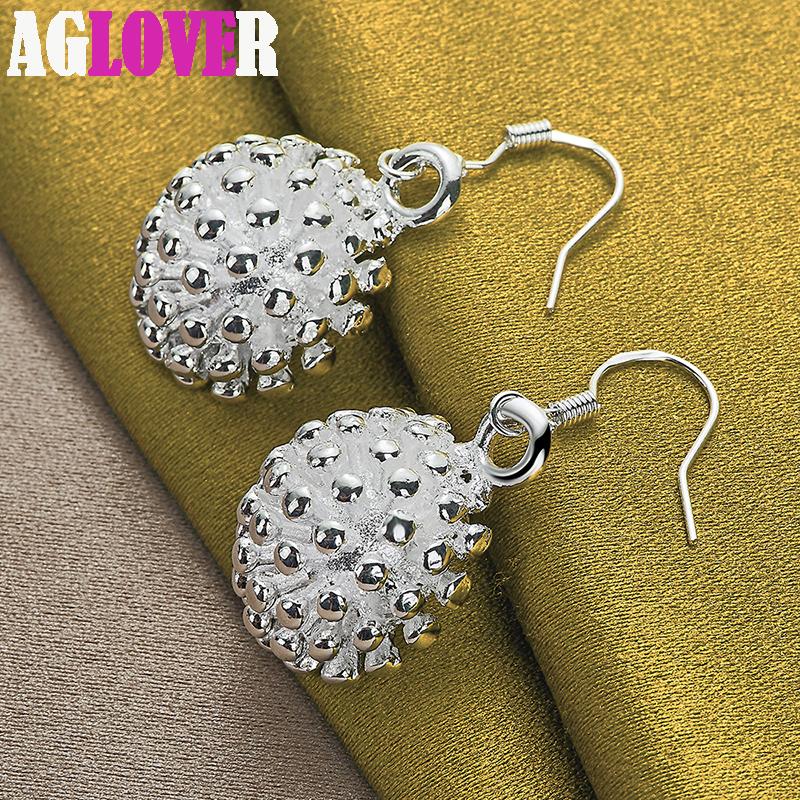 925 Sterling Silber Korallen Feuerwerk Tropfen Ohrringe Schmuck