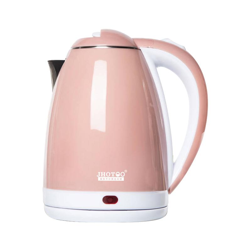 2L Edelstahl Wasserkocher Küchengeräte Smart Wasserkocher 1500W Pfeife Wasserkocher Samowar Tee Kaffee Thermo Topf Geschenk 2L rosa