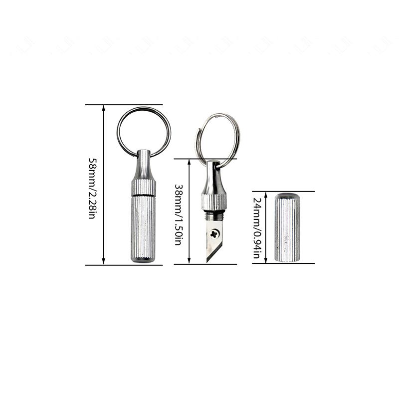 1 Stück Edelstahl Tragbares Taschenmesser Mini Messing Kapselmesser silber