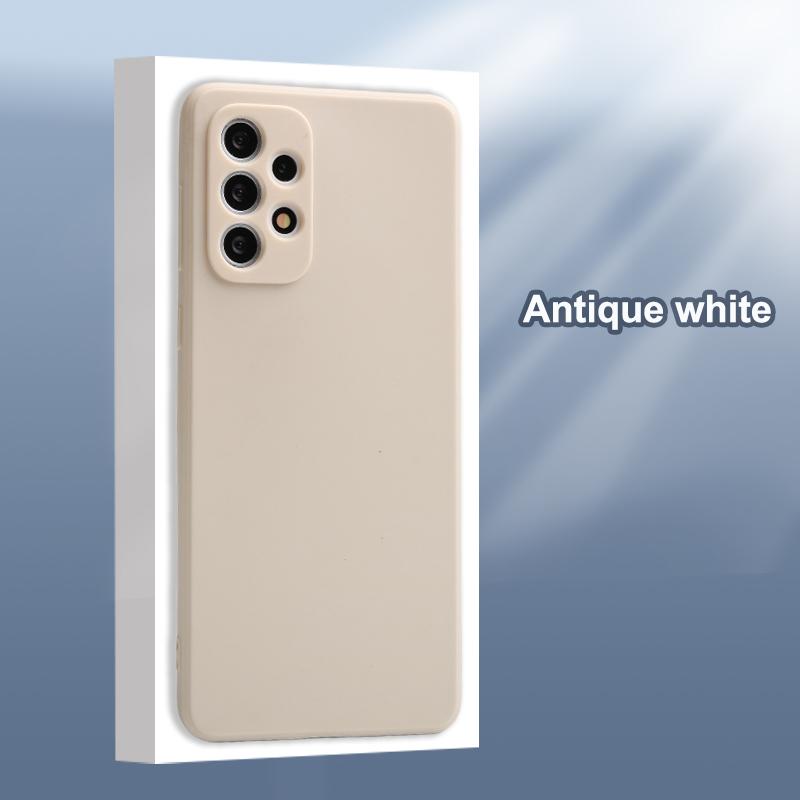 Flüssiges Silikon, weiche Telefonhülle für Samsung Galaxy A31 A41 A51 A71 A11 A21S A12 A22 A32 A53 A54 A52 A72 4G 5G, Rückseite, Fundas For Galaxy A51 4G antik weiße