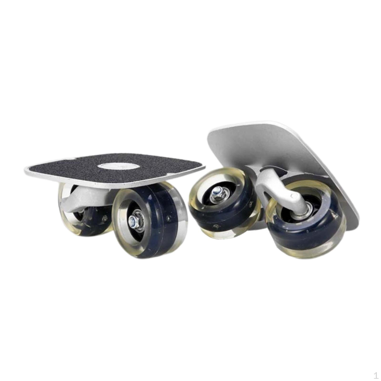 Kompakte Rollschuhe mit rutschfester Basis und Rädern für alle Altersgruppen Clear Black Wheels