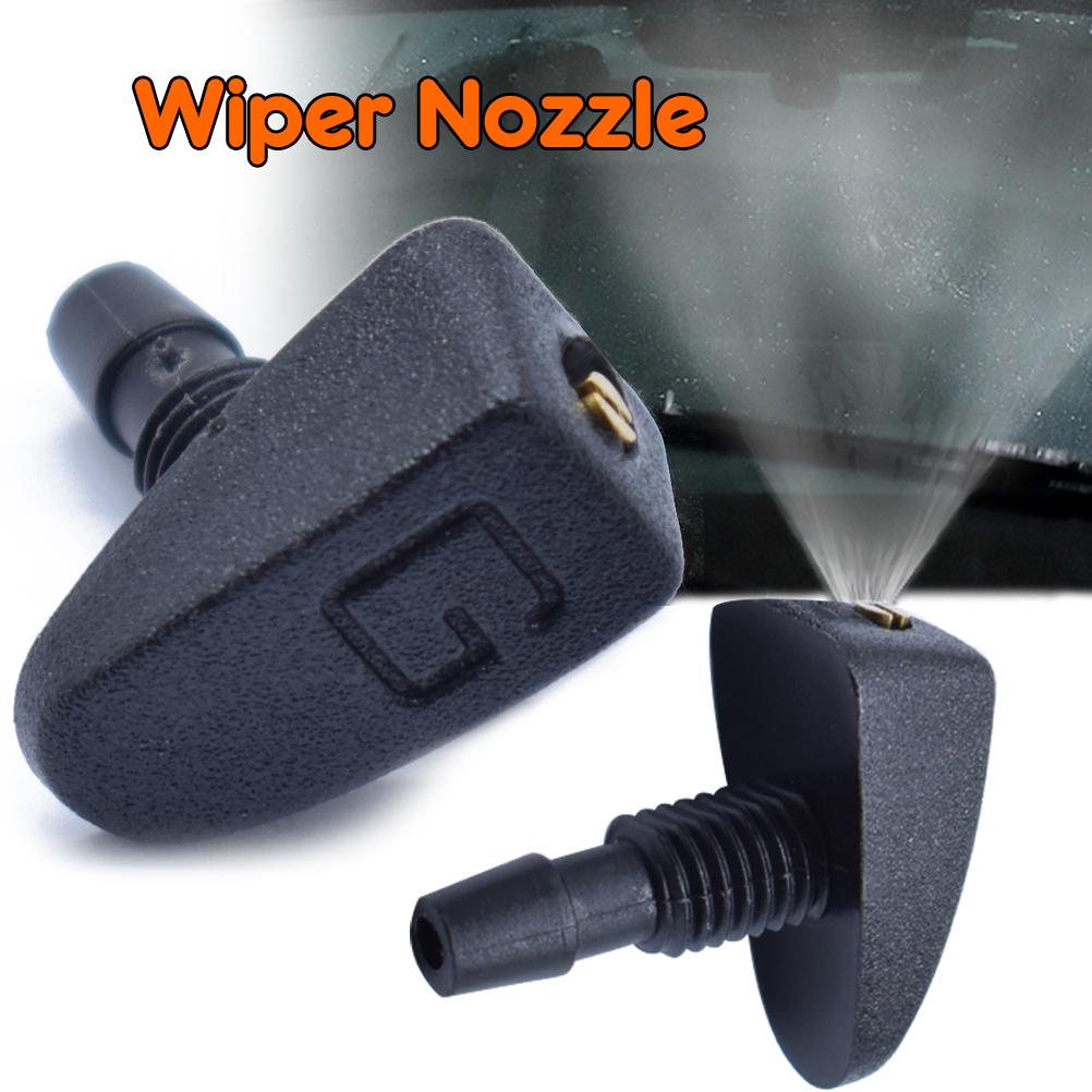 2 Teile/satz Auto Universal Windschutzscheibe Scheibenwischer Spray Waschmaschine Sprayer Düse Sprinkler Fan Geformt Auslauf Auto Zubehör schwarz
