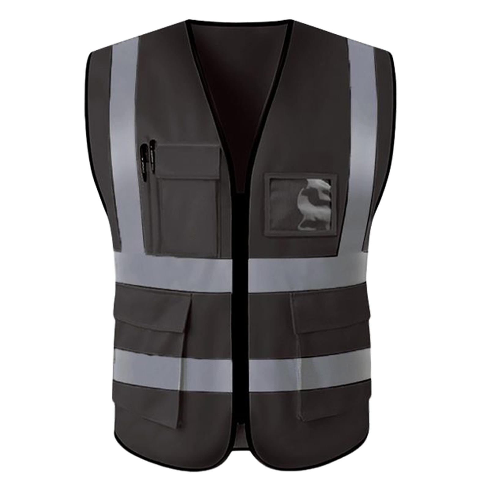 Verkehrskleidung Reflektierende Kleidung Helle fluoreszierende Arbeitskleidung XXXL schwarz