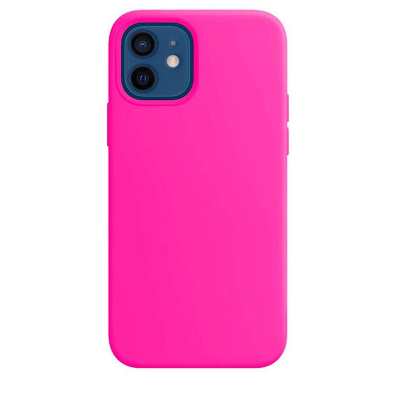 Luxuriöse Silikonhülle für iPhone 13 Mini 15 14 Pro MAX Hüllen für Apple iPhone 11 12 13 Mini Vollständige Abdeckung mit Box iPhone 15 fluoreszierende rose