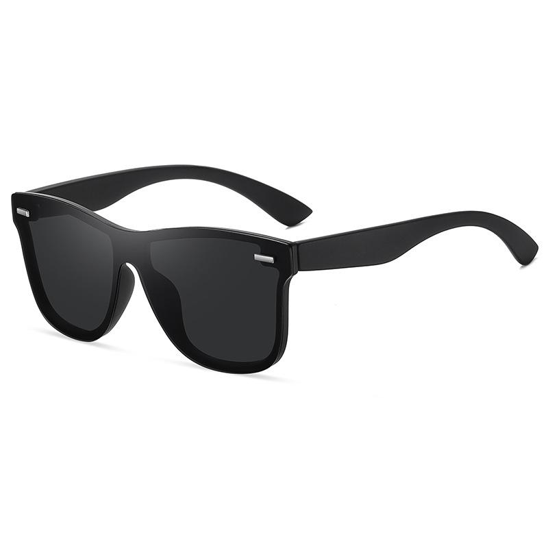 Sonnenbrille für Herren und Damen, polarisiert, blendfrei, winddicht, für den Außenbereich, Reiten, Radfahren, Autofahren, UV-Schutz schwarz