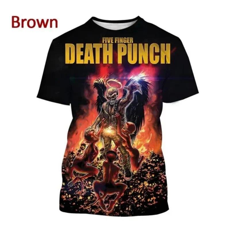 Neue Pop Metall Band Fünf Finger Death Punch 3D Druck T-shirt Mode Männer Kleidung Hip Hop Harajuku Unisex Übergroßen T Shirt Tops XXXL