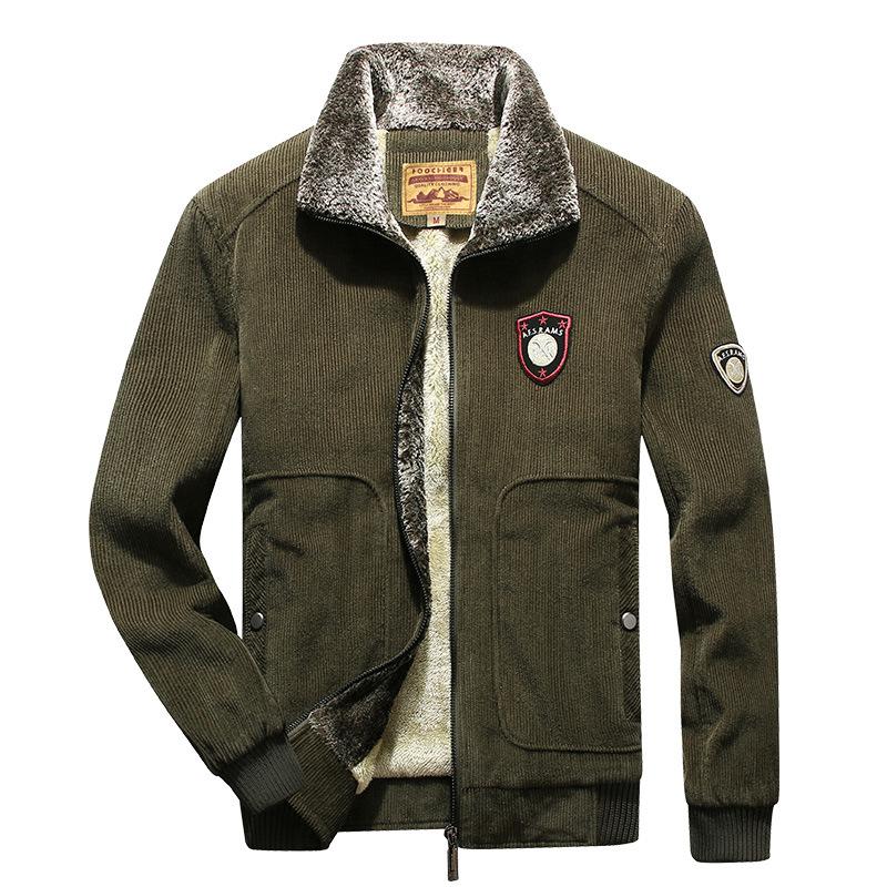 Neue Cord herren Jacke Plus Samt Jacke Männer Jugend Revers Casual Mantel Baumwolle Jacke 5XL