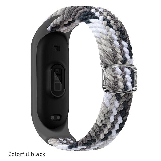 Armband für Mi Band 7 6 Strap Elastisch verstellbar Nylon geflochten Miband4 5 Correa Armband für Xiaomi Mi Band 4 3 5 6 7 Strap Mi band 7